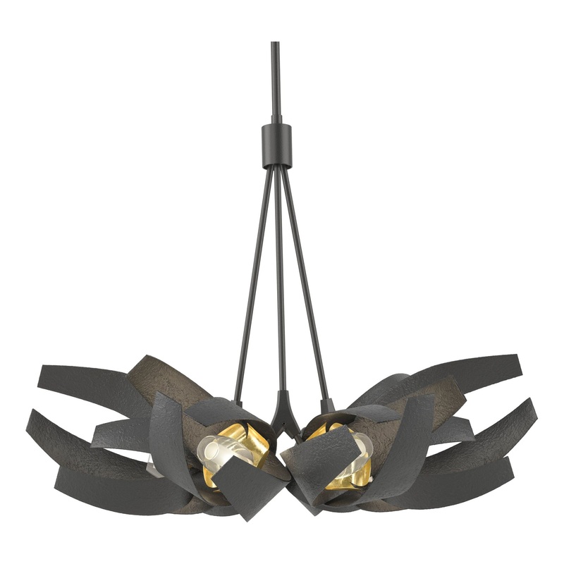 Corona Brass Accent Pendant Black