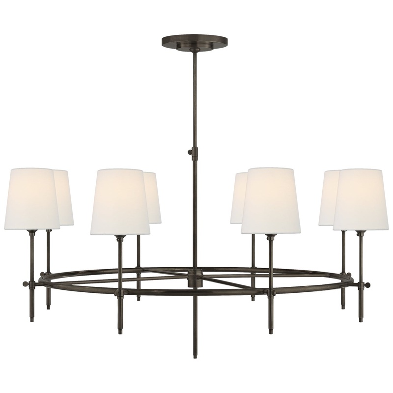 Eight Light Chandelier from the Bryant Collection in Bronze Finish by Visual Comfort Signature