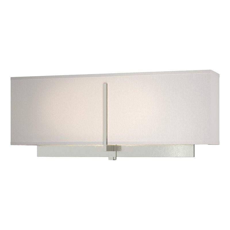 Exos Square Sconce Sterling Flax Shade (SE)