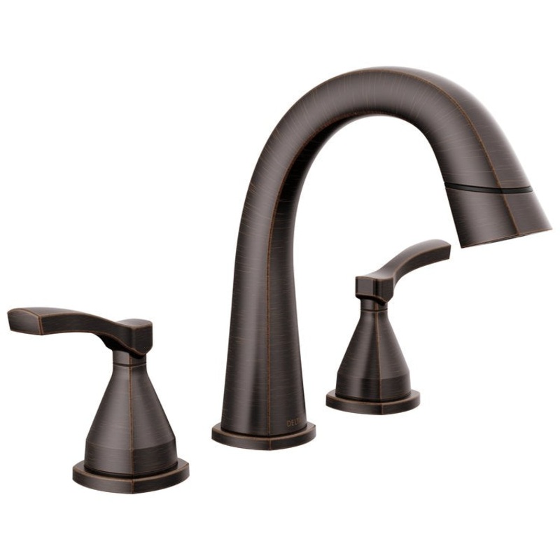 Lavatory Faucet Stryke Widespread 4-16 Inch Spread 2 Cross ADA WaterSense Venetian Bronze 1.2 Gallons per Minute