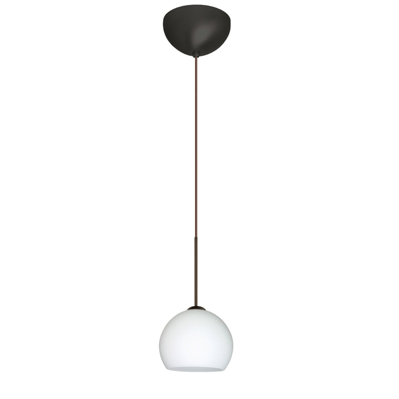 One Light Pendant from the Palla Collection in Bronze Finish by Besa