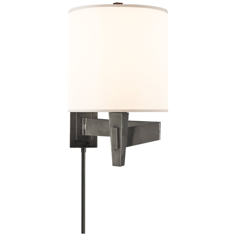 One Light Swing Arm Wall Lamp from the Architect’s Collection in Bronze Finish by Visual Comfort Signature