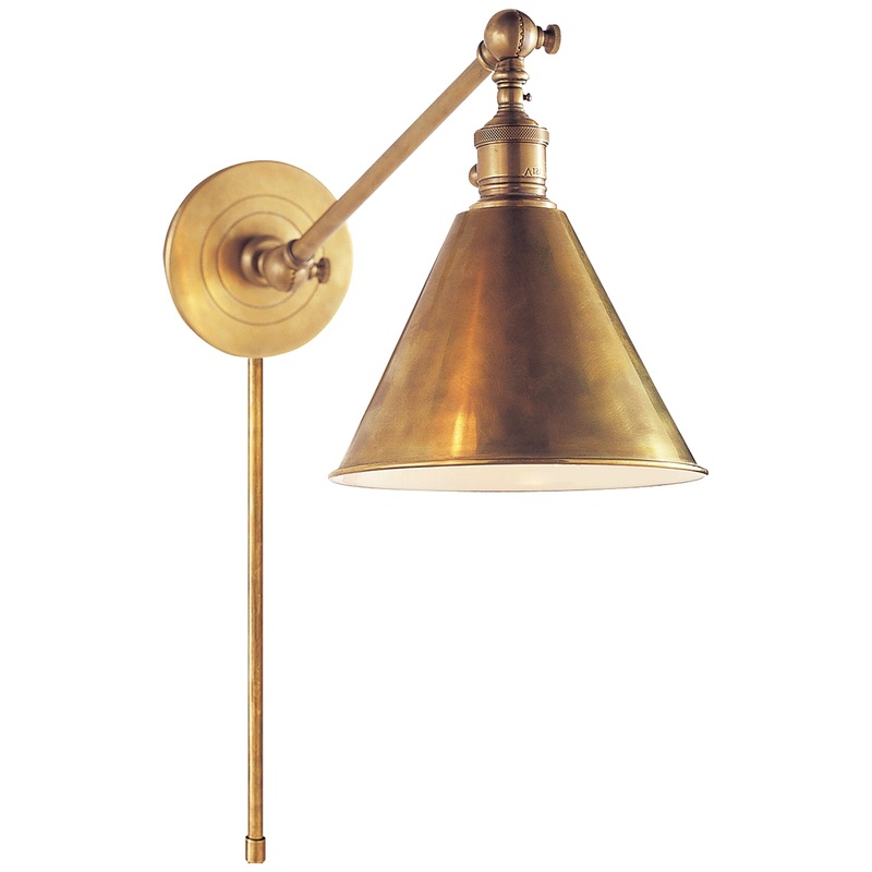 One Light Wall Sconce from the Boston Functional Collection in Hand-Rubbed Antique Brass Finish by Visual Comfort Signature