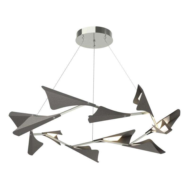 Plume 12-Light LED Pendant Sterling Natural Iron