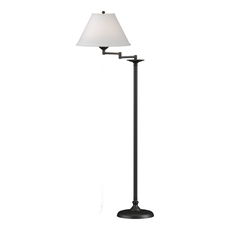 Simple Lines Swing Arm Floor Lamp Black