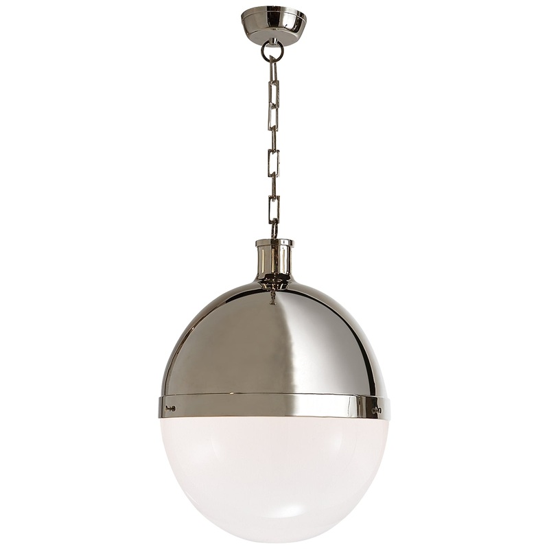 Two Light Pendant from the Hicks Collection in Polished Nickel Finish by Visual Comfort Signature