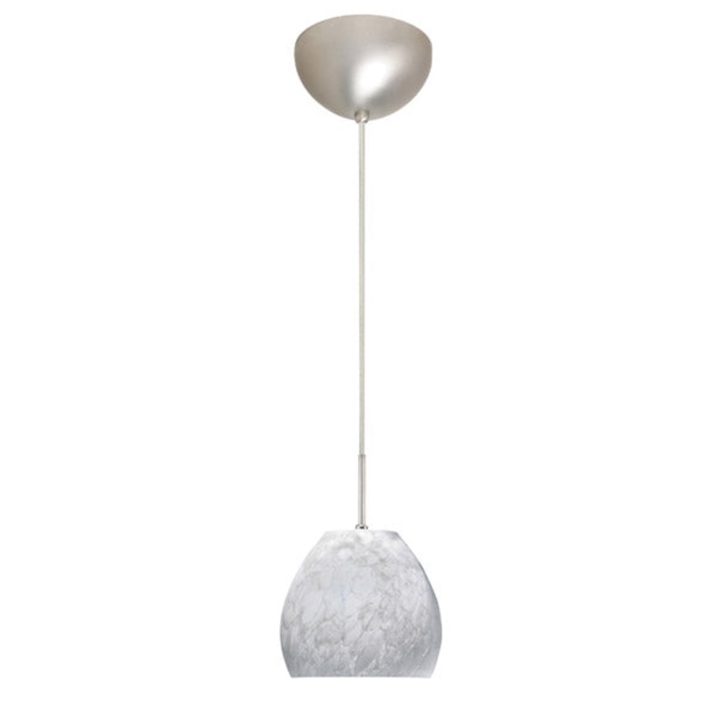 Besa 1BC-412219-SN Bolla One Light Pendant Satin Nickel