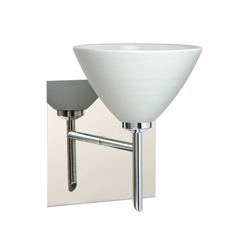 Besa 1SW-1743KR-CR-SQ Domi One Light Wall Sconce Chrome