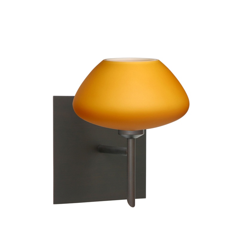 Besa 1SW-541080-BR-SQ Peri One Light Wall Sconce Bronze