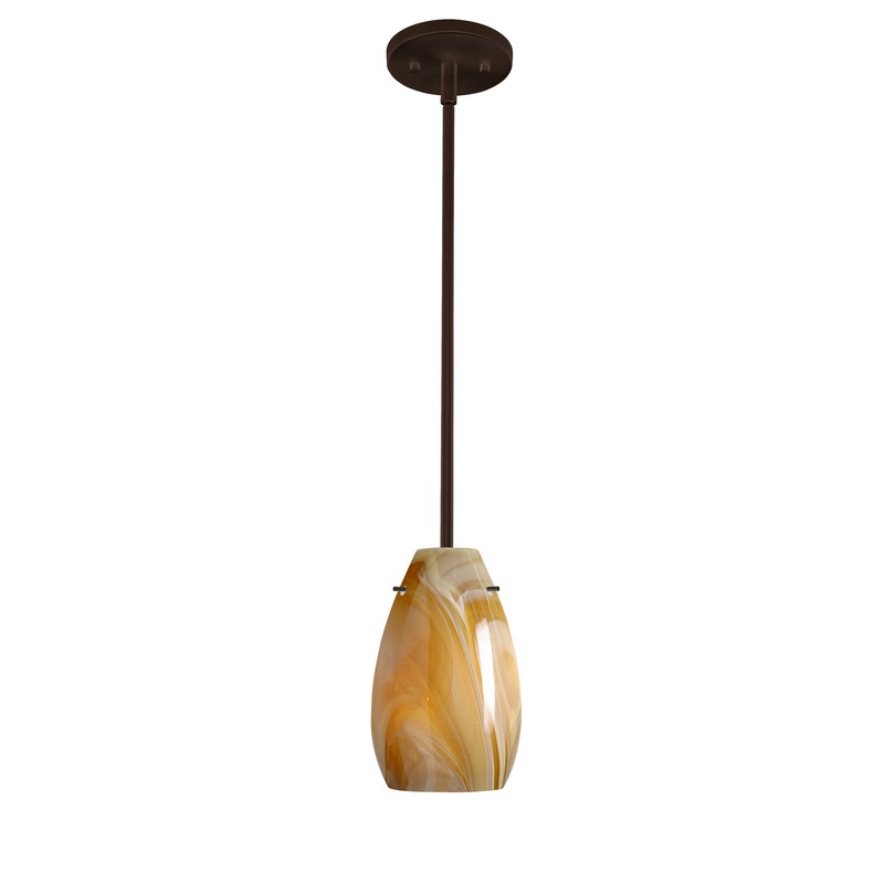 Besa 1TT-4126HN-LED-BR Pera One Light Pendant Bronze