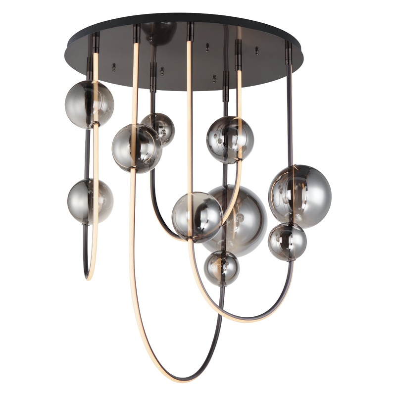 Dreamer Round LED Pendant Black Chrome