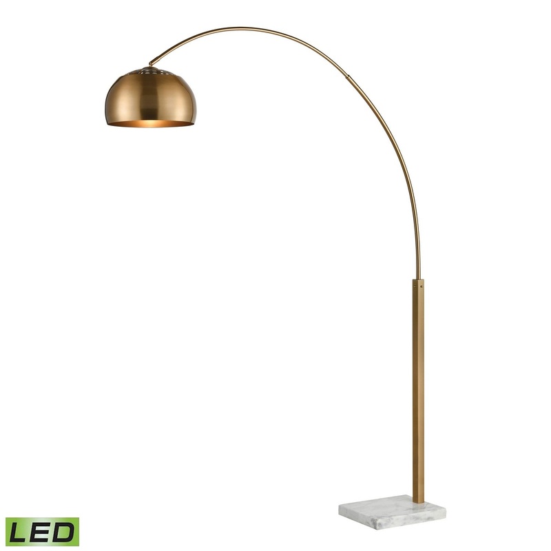 ELK Home D3591-LED Solar Flair LED Floor Lamp Aged Brass