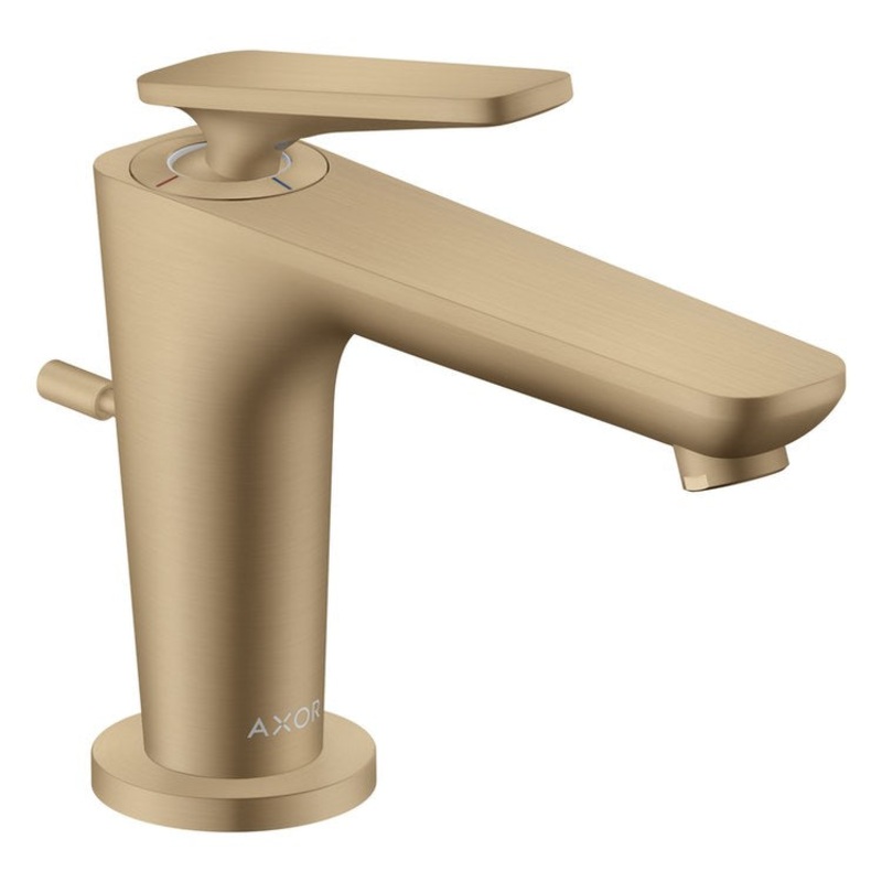 Lavatory Faucet Citterio C 90 1 Lever ADA WaterSense Brushed Bronze 1.2 Gallons per Minute Deck Mount Pop-Up 1 Hole CoolStart EcoRight AirPower Comfort Zone