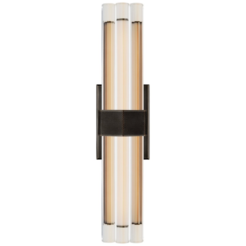 LED Wall Sconce from the Fascio Collection in Bronze Finish by Visual Comfort Signature