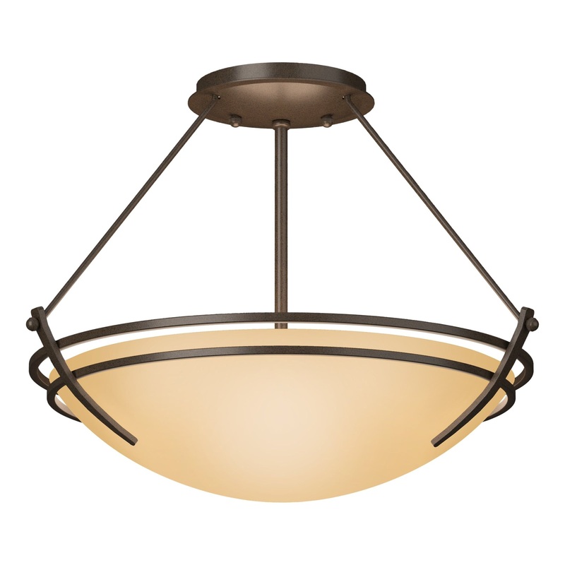 Presidio Tryne Semi-Flush Bronze Sand Glass (SS)