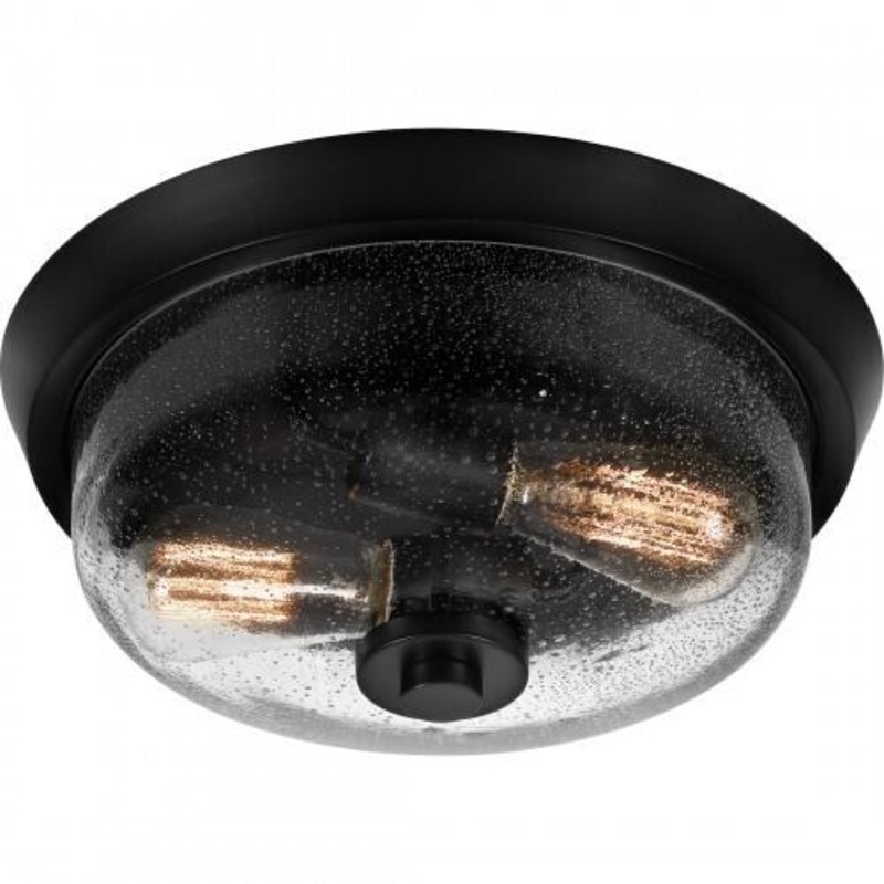 Quoizel QF3414EK Radius Flush mount 13″d earth black Flush Mount