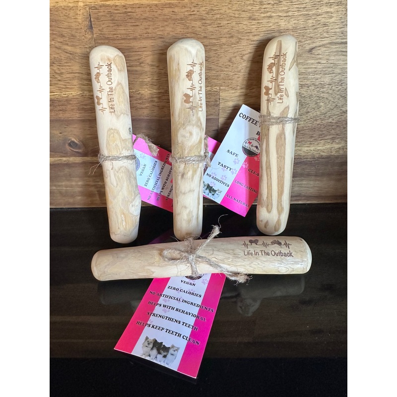 1x Life in the outback COFFEE WOOD CHEWS – Medium