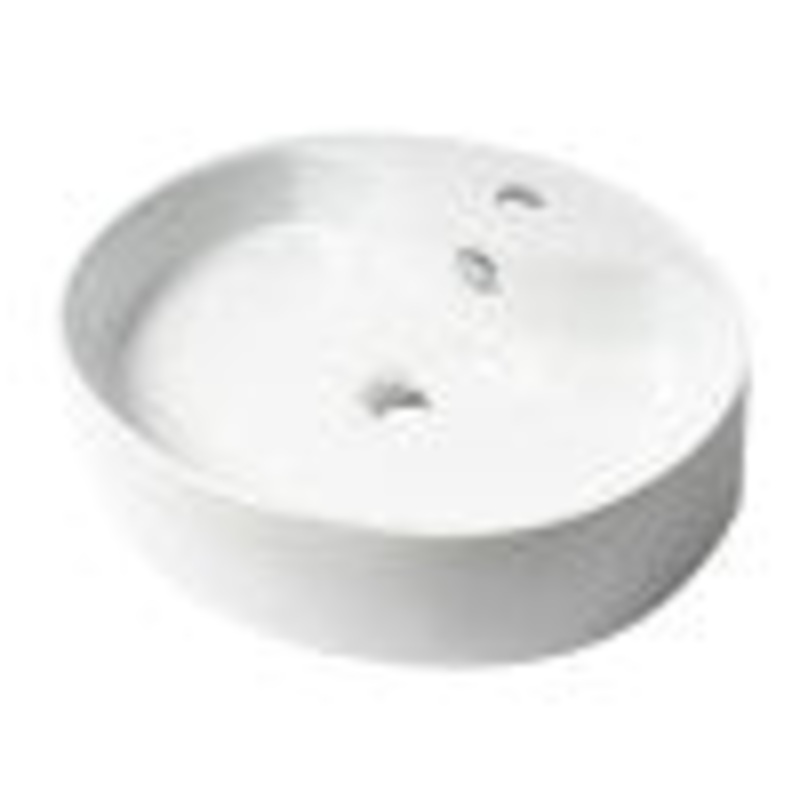 ALFI brand ABC910 White 22″ Oval Above Mount Ceramic Sink with Faucet Hole