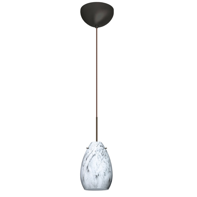 Besa 1XC-1713MG-BR Pera One Light Pendant Bronze