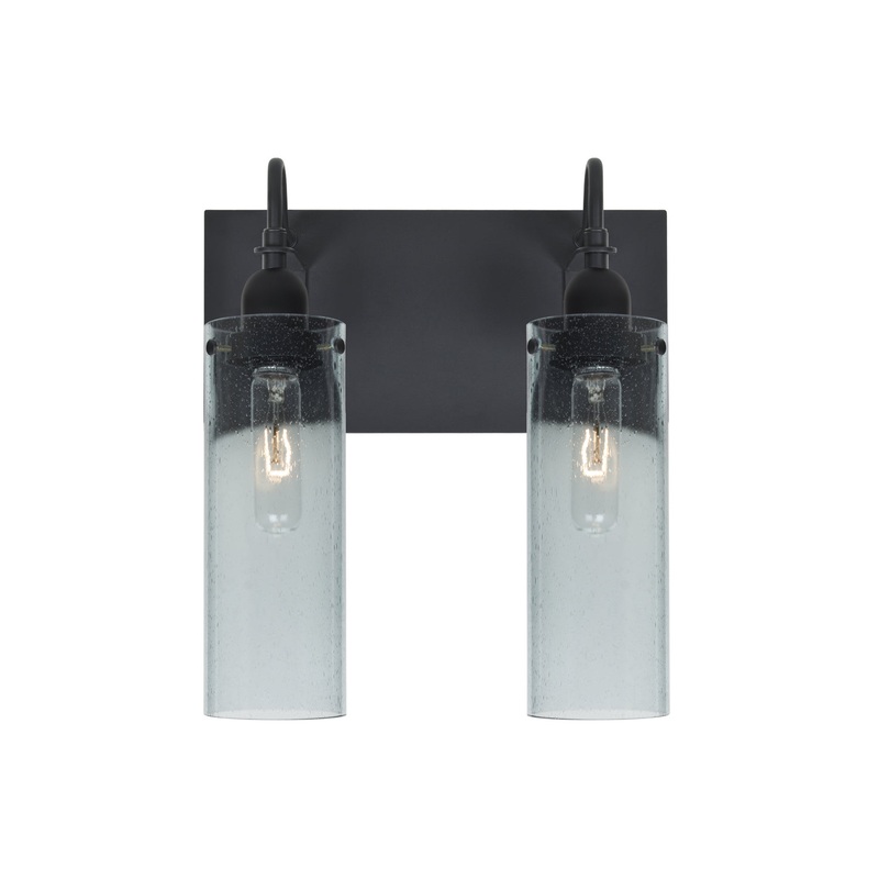Besa 2WG-JUNI10BL-BK Juni Two Light Wall Sconce Black