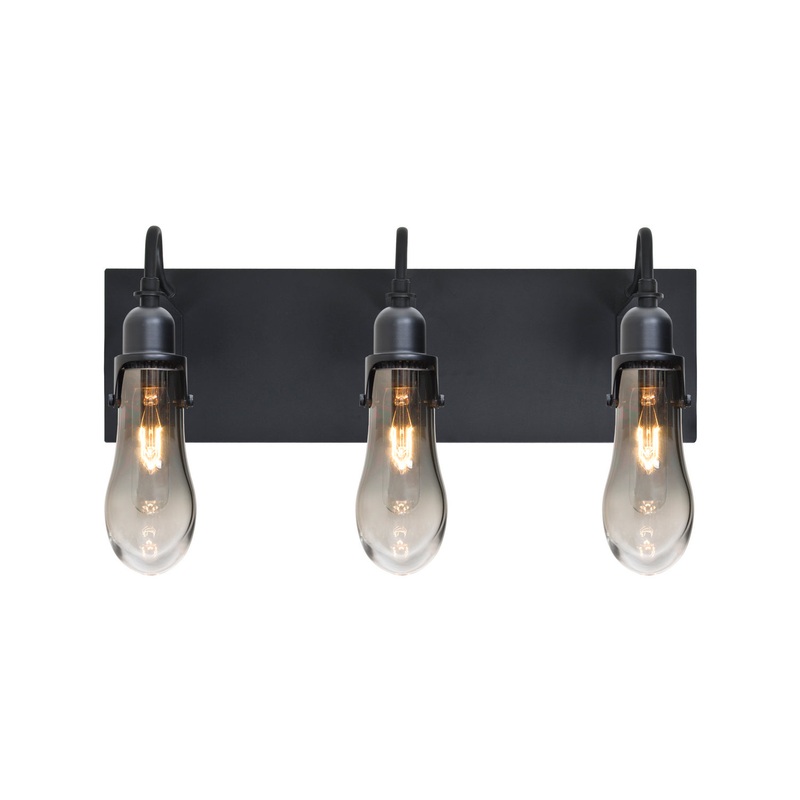 Besa 3WG-WISHSM-BK Wish Three Light Wall Sconce Black