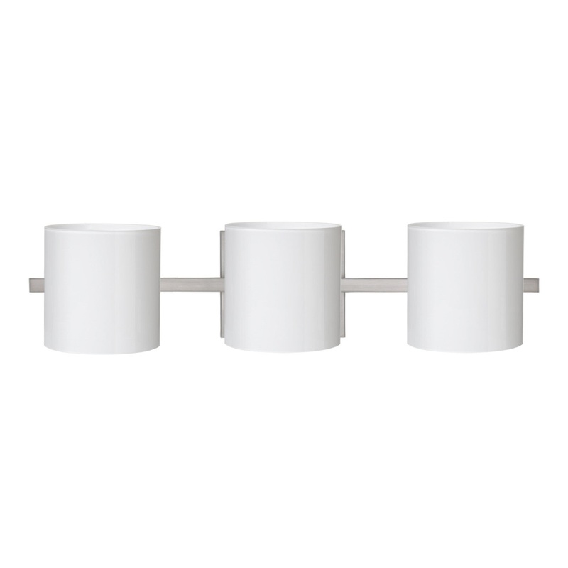Besa 3WS-718006-SN Pogo Three Light Wall Sconce Satin Nickel