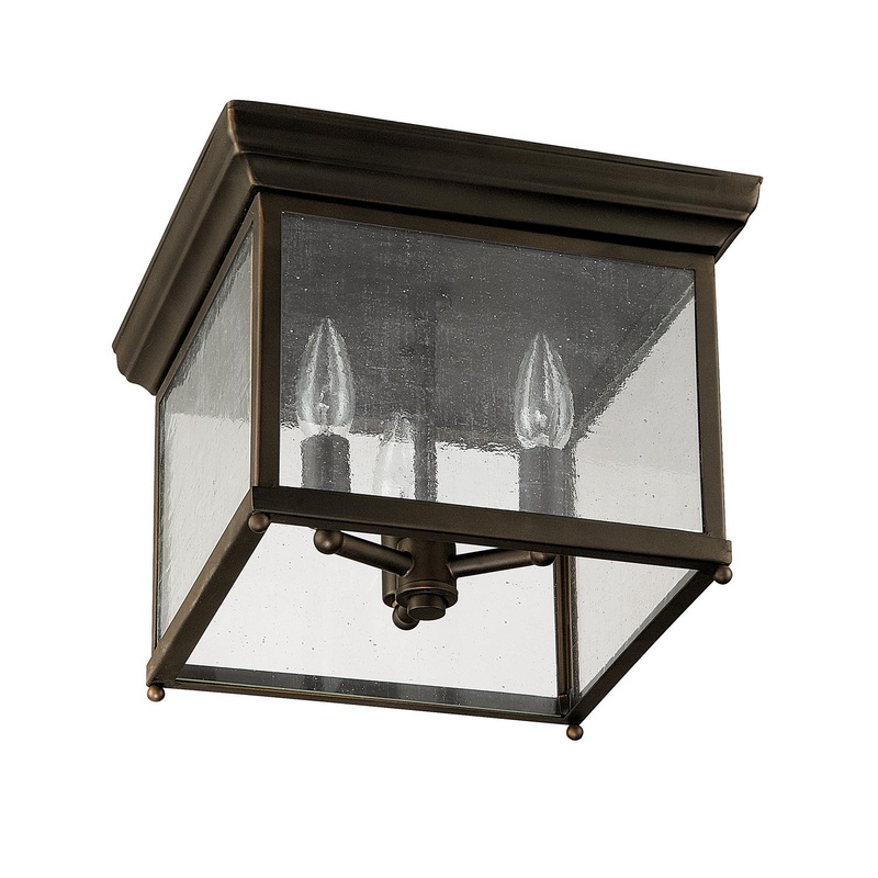 Capital Lighting 9546OB Outdoor 3 Light Outdoor Flush Mount Old Bronze