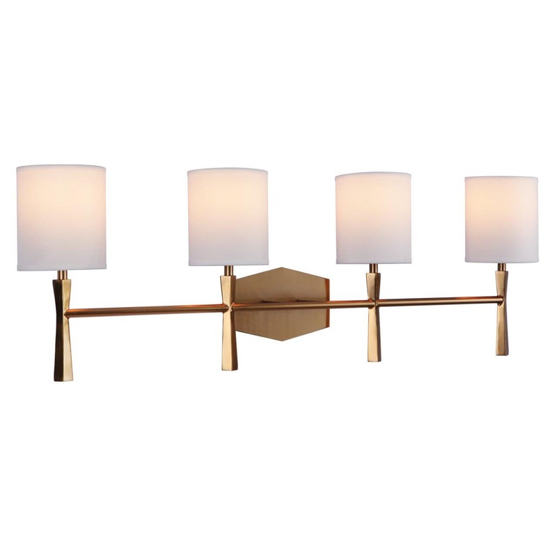 Craftmade 16032SB4 Chatham Four Light Vanity Satin Brass
