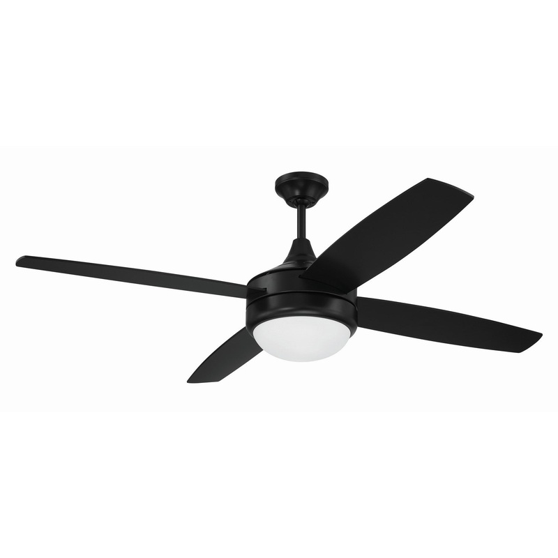 Craftmade PHZ52FB4 Phaze II 4- Blade 52″Ceiling Fan Flat Black