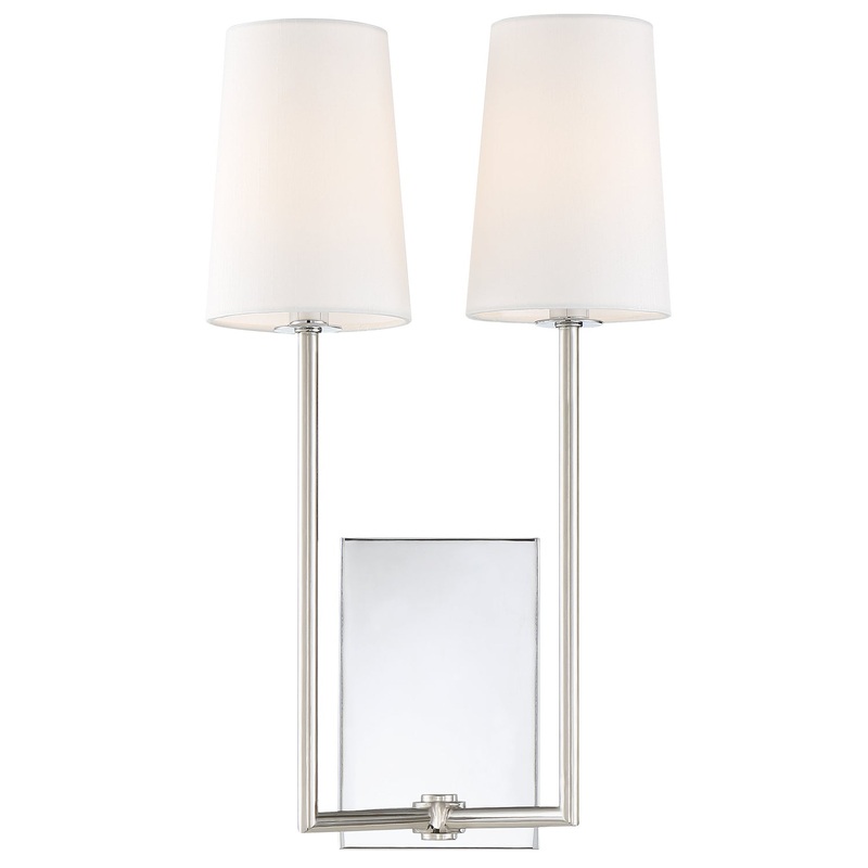 Crystorama LEN-252-CH Lena Two Light Wall Sconce Polished Chrome