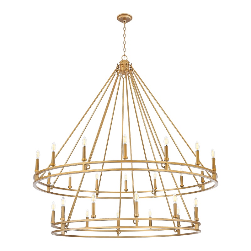 Dennison 28-Light Chandelier Signature Brass