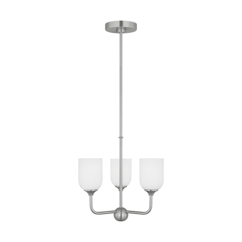 Emile Small Chandelier Brushed Steel None