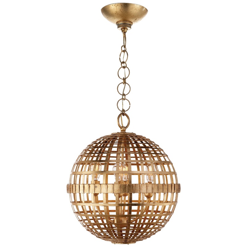 Four Light Lantern from the Mill Collection in Gild Finish by Visual Comfort Signature