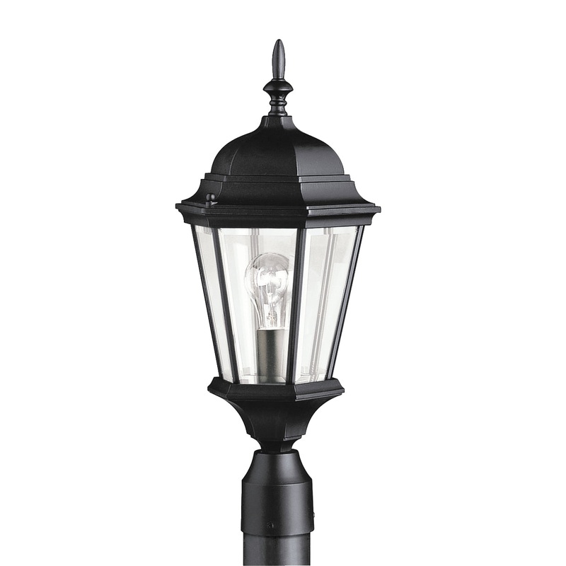 Kichler 9956BK One Light Outdoor Post Mount, Black