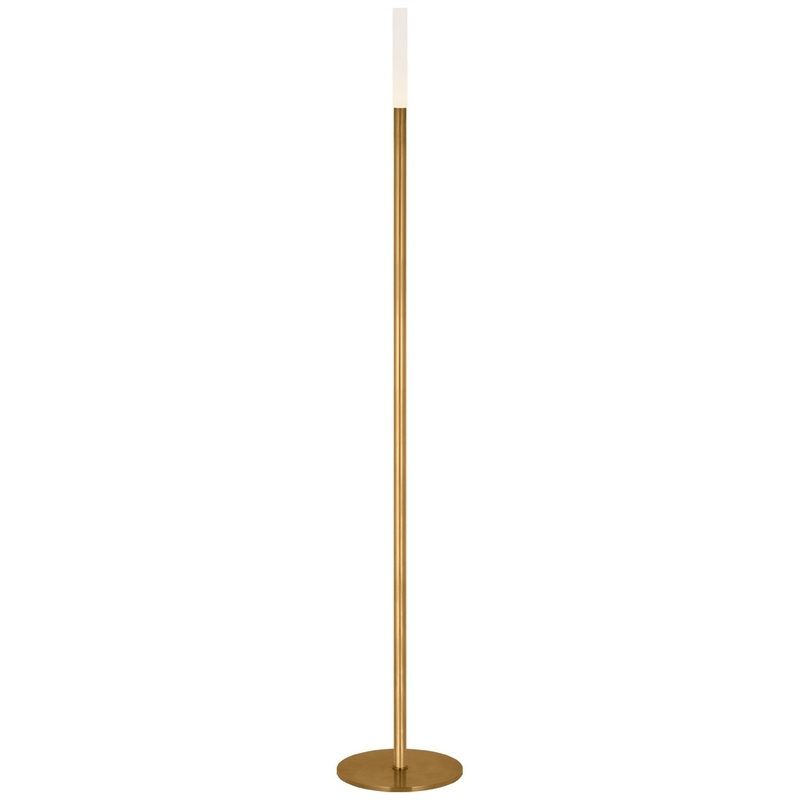 LED Floor Lamp from the Rousseau Collection in Antique-Burnished Brass Finish by Visual Comfort Signature