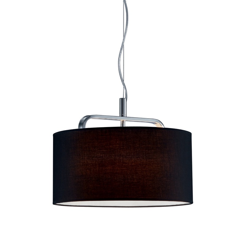 One Light Pendant from the Cannes Collection in Chrome Finish by Arnsberg