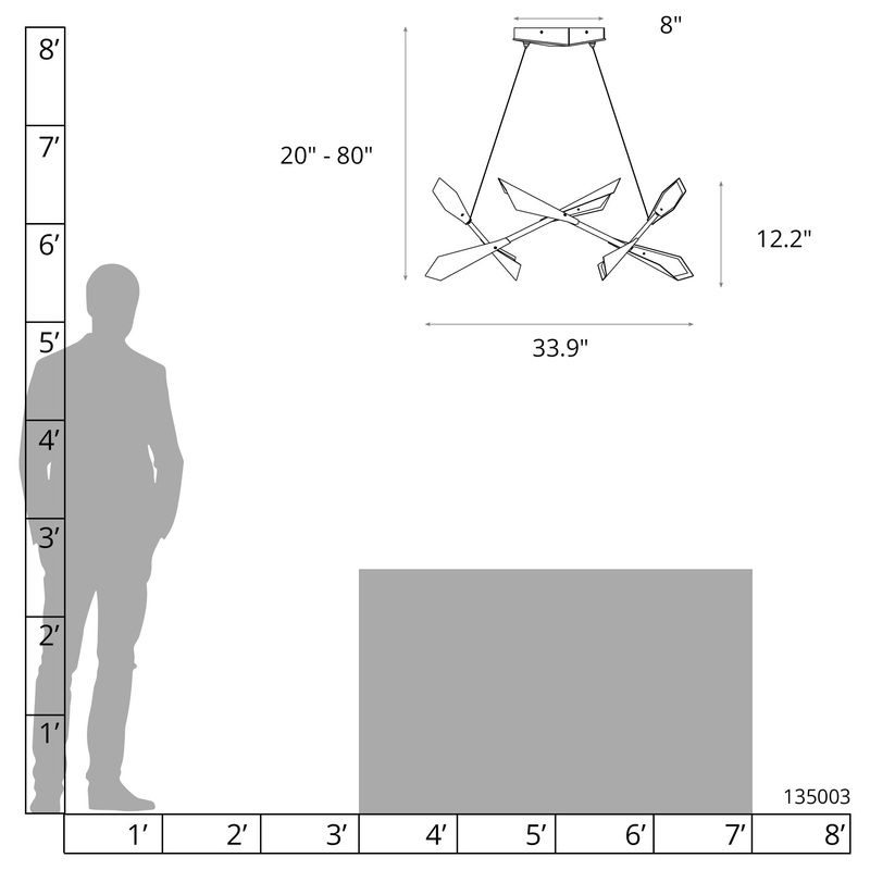 Quill LED Pendant Black Bronze