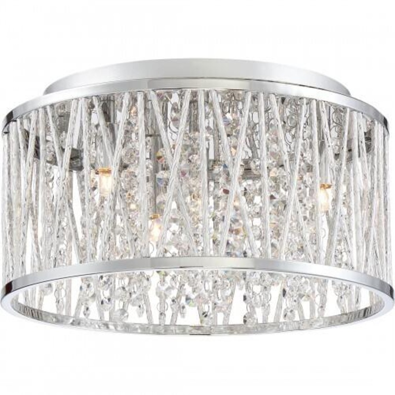 Quoizel PCCC1614C Crystal Cove Flush mount polish chrome 4lts Flush Mount