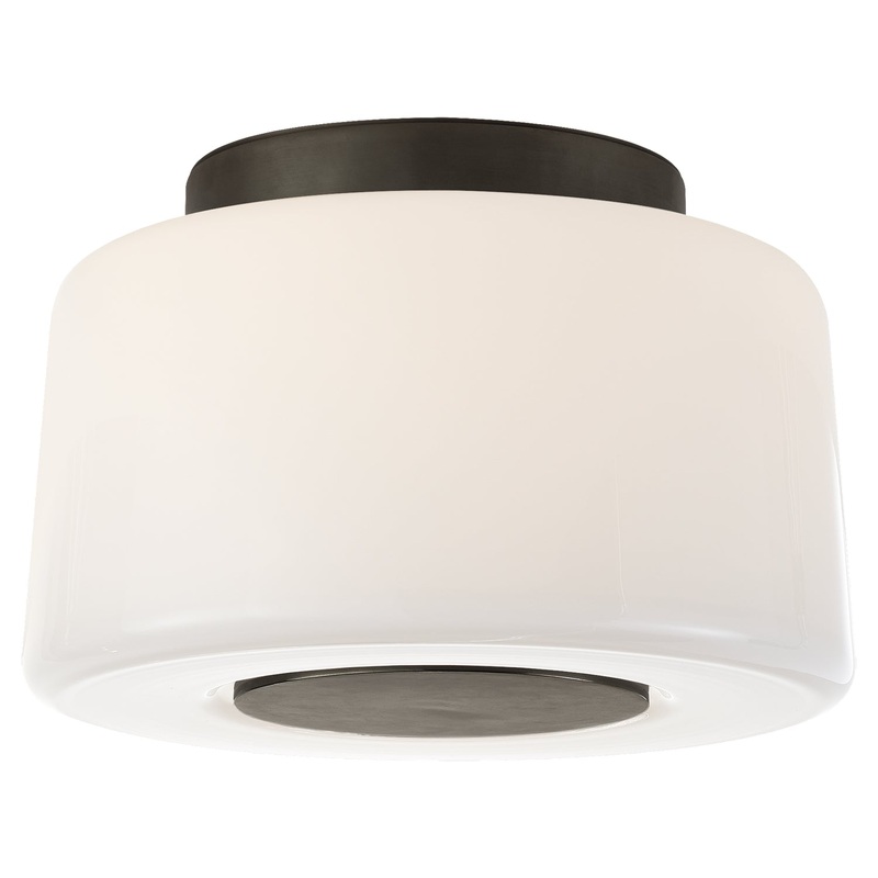 Three Light Flush Mount from the Acme Collection in Bronze Finish by Visual Comfort Signature