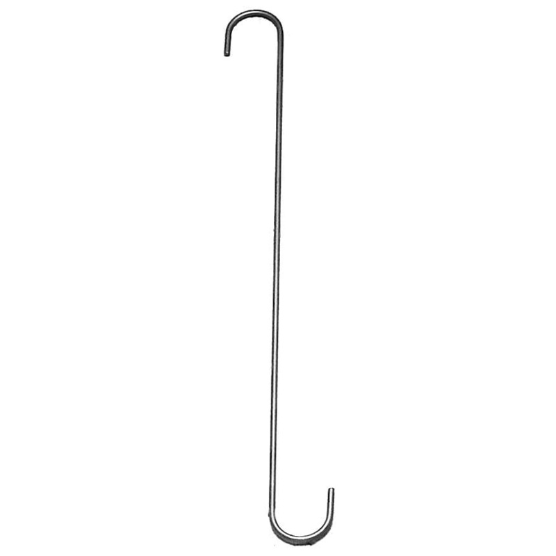 Village Wrought Iron SH-18-B S Hook 18 Inch L and 1 1/2 Inch W