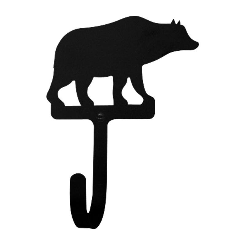 Village Wrought Iron WH-14-L Bear Wall Hook Large