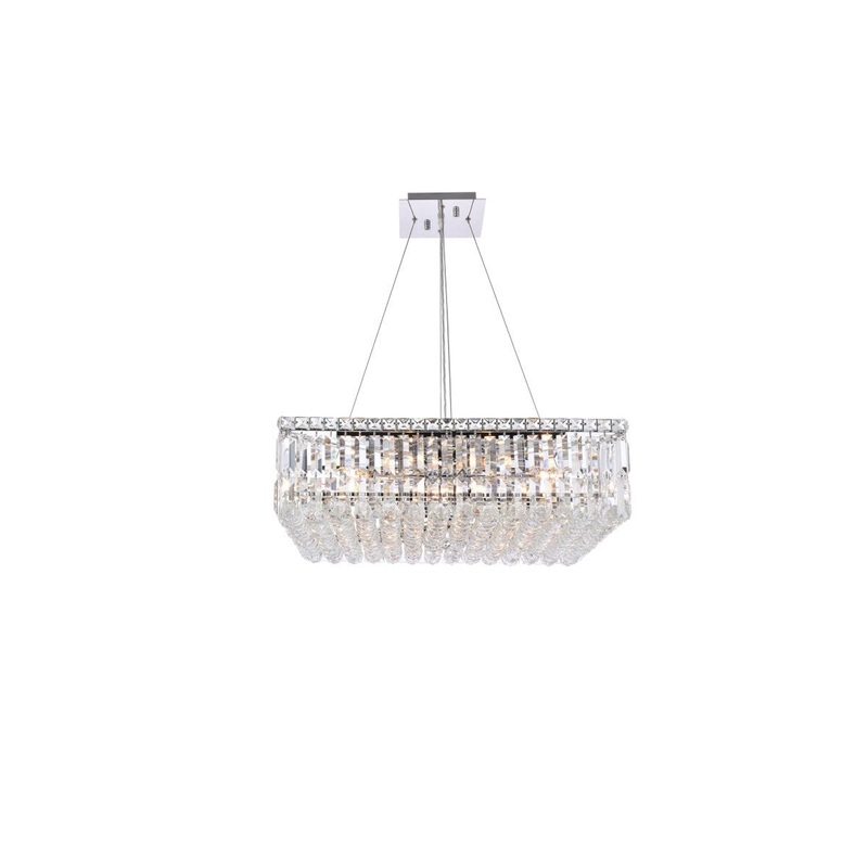 12 Light Chandelier from the Maxime Collection in Chrome Finish by Elegant Lighting