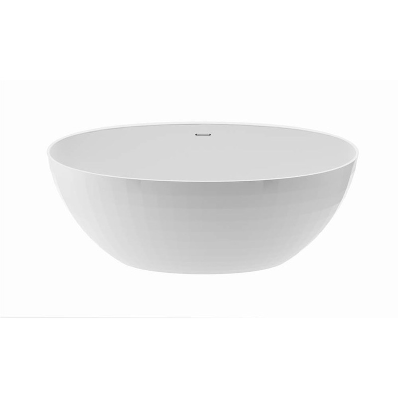 Air Tub Tayla 65.75 x 32.5 Inch Freestanding Center Drain Gloss White Oval