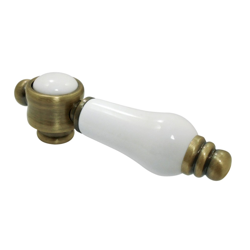 Bel-Air KSDH7613BPL Porcelain Lever Diverter Handle, Antique Brass