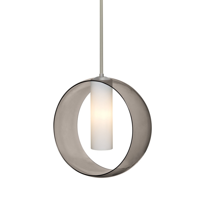 Besa 1TT-PLATOSM-LED-SN Plato One Light Pendant Satin Nickel