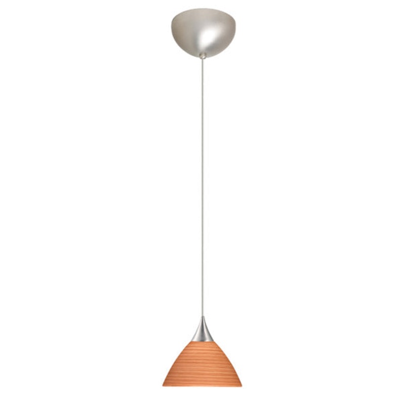 Besa 1XC-1743CH-SN Domi One Light Pendant Satin Nickel