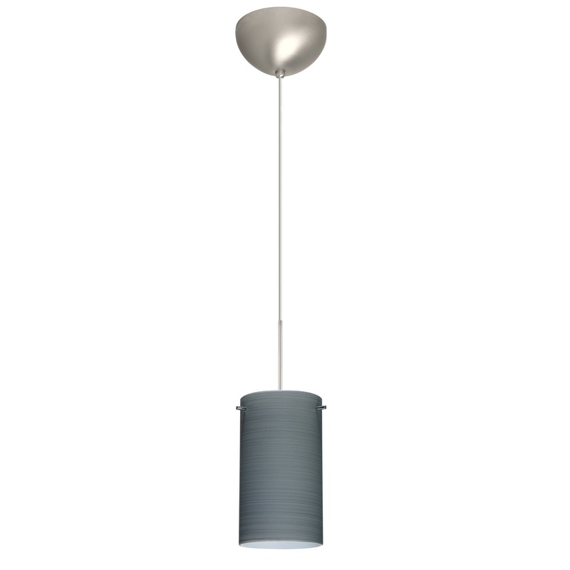 Besa 1XC-4404TN-LED-SN Stilo One Light Pendant Satin Nickel