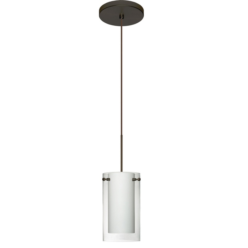 Besa 1XT-C44007-LED-BR Pahu One Light Pendant Bronze