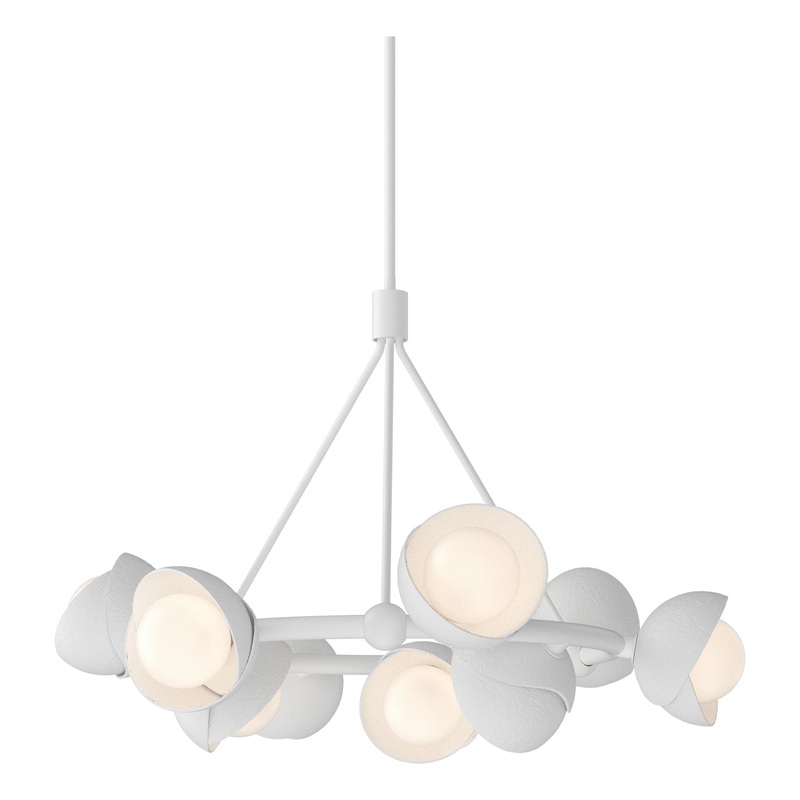 Brooklyn 9-Light Double Shade Ring Pendant White White