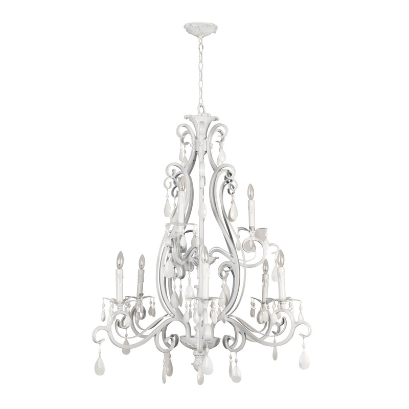 Craftmade 25629-GW Englewood Nine Light Chandelier Gloss White (Discontinued)